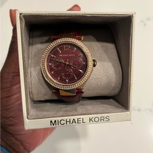 Burgundy Michael kors watch